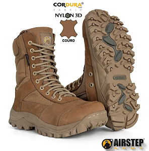 Bota Coturno Airstep 8628- Com Ziper Coyote