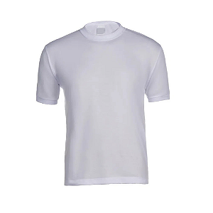 CAMISETA BRANCA PUNHO PADRÃO MILITAR