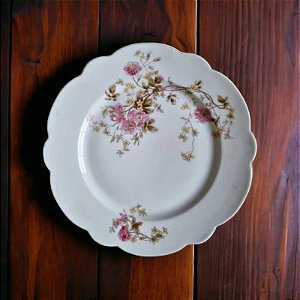 Prato raso em fina porcelana francesa Limoges