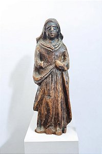 Antiga imagem de Santa em madeira