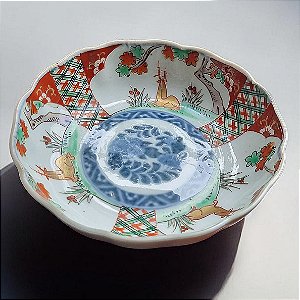 Bowl de porcelana japonesa padrão Imari
