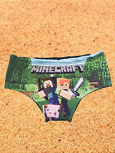 SUNGA INFANTIL PERSONAGEM MINECRAFT FORRADA