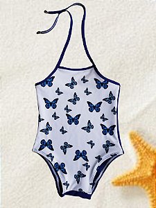 Maiô/Body infantil Moda Praia Borboletas