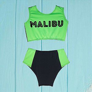Biquíni Infantil e Juvenil Verde Neon Malibu