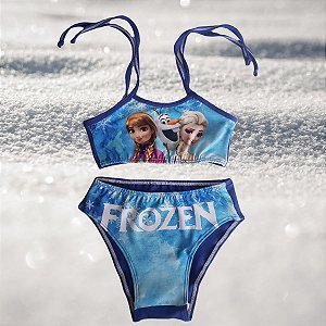 Conjunto Biquíni Infantil Moda Praia Azul