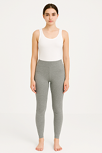 Calça Legging Infantil Meninas Suplex Cinza