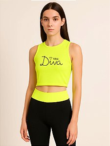 Conjunto Academia Infantil/Juvenil Calça Mini Diva Amarelo