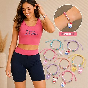 Conjunto Infantil e Juvenil Mini Diva + Pulseira Brinde