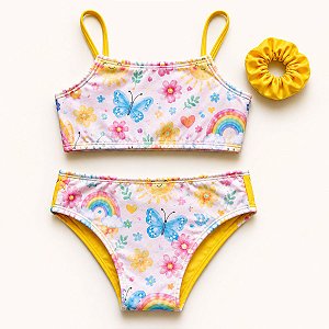 Biquíni Infantil Conjunto Alegria de Verão + Brinde