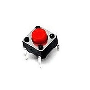 Push Button Vermelho Botão Chave Micro switch 4 Pinos eletrônica