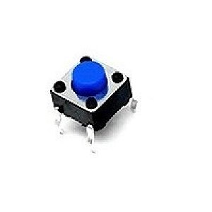 Push Button Azul Botão Chave Micro switch 4 Pinos eletrônica