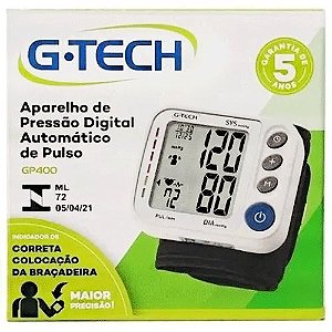 Aparelho de Pressão Digital Gtech Automático de Pulso GP400