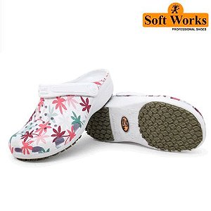 Sapato Soft Works Bb32 Tamanho 35/36 Estampa 27 Cor Branco