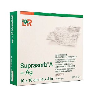 Curativo LR Suprasorb A+Ag Alginato De Cálcio Com Prata 10X10Cm