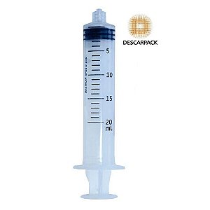 Seringa Descartável Descarpack Luer Lock 20ml