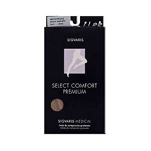 Meia de Compressão Sigvaris Comfort Premium Materna Calça 20-30Mmhg Tamanho M Pé Fechado Cor Natural