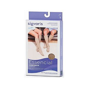 Meia de Compressão Sigvaris Comfort Premium Panturrilha 20-30Mmhg Tamanho M Pé Fechado Cor Natural