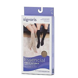 Meia de Compressão Sigvaris Comfort Premium Panturrilha 20-30Mmhg Tamanho G Pé Aberto Cor Natural