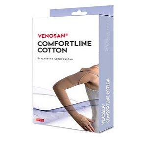 Meia de Compressão Venosan Comfortline Cotton Braço 30-40Mmhg Tamanho M Zh Metacarpo Longa Cor Bege