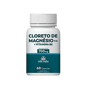 Cloreto De Magnésio P.A Vitamina B6 União Vegetal 700Mg 60 Cápsulas