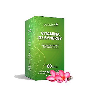 Vitamina D3 Synergy Pura Vida 60 Cápsulas