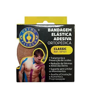 Bandagem Elástica Classic Tape Ortho Pauher Bege