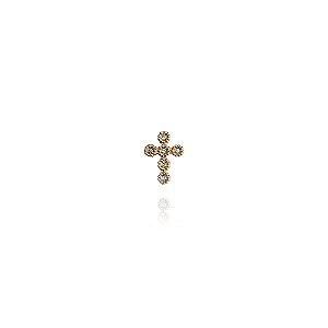 PINGENTE MINI CRUZ COM DIAMANTES