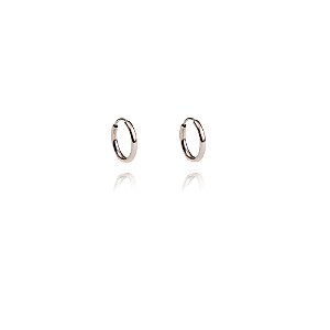 BRINCO ARGOLA OURO BRANCO FIO REDONDO