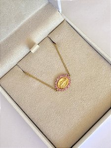 PULSEIRA MEDALHA MILAGROSA ROSA MÃE