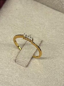 ANEL 3 DIAMANTES