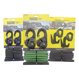 Promoção kit - Gancho Tensor Yotto X2 duplo com corda, X4 duplo com corda e Tensor 9 duplo com corda.