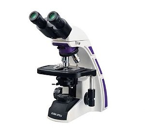 Microscópio Biológico Binocular de Ótica Infinita Planacromático LED 3W Aumento 1000X Seta em uma Ocular New Optics