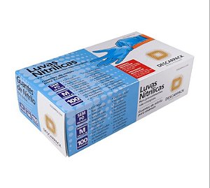 Luva Nitrílica Powder Free Azul M Descarpack