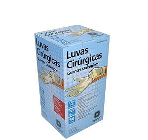 Luva Cirurgica Com Pó Tamanho 6,5 Cx/ 50Pares Descarpack