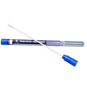 Swab - Rayon Esteril Coleta e Transporte Meio Stuart - Haste Plástica - 50 un pct