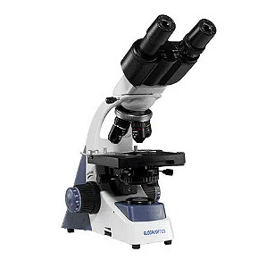 Microscopio Trinocular Otica Finita Acromatico Led Aumento 1000x com bateria - Global