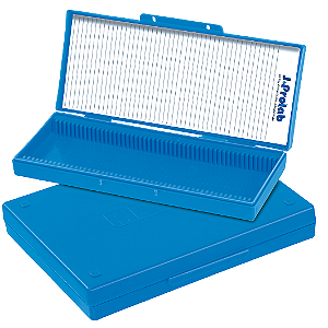 CAIXA PORTA LAMINAS CAP 50 PECAS AZUL  - JPROLAB