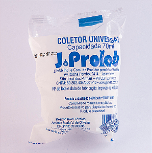 COLETOR 70ML PP BCO LEITOSO T BCA COM PA EMB IND JP - JPROLAB