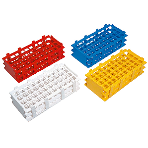 SUPORTE PARA TUBO CAP 40 PCS 21 X 21 MM AZUL-  JPROLAB