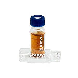 Kit Vial Para Cromatografia 1,5ml Transparente Com Tampa P.C. 100un/Cx - Kasvi