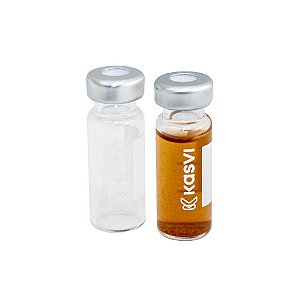 Vial Para Cromatografia 2ml Transparente - Crimp 100un/Cx - Kasvi