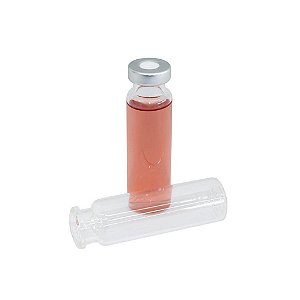 Vial Headspace Para Cromatografia 20ml Transparente - Crimp Bp 100un/Cx - Kasvi