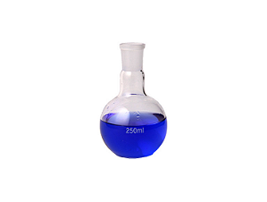 BALAO DE VIDRO BOROSILICATO 3.3 FUNDO REDONDO GARGALO CURTO COM JUNTA ESMERILHADA 1000ml - PERFECTA