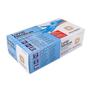 Luva Nitrílica Powder Free Azul G Descarpack