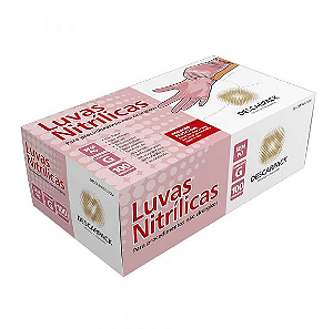 Luva Nitrílica Powder Free Rosa G - cx 100 Descarpack