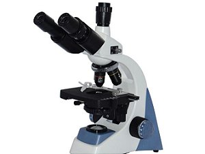 Microscópio Biológico Trinocular De Ótica Finita Acromático Led 1W Bateria Aumento 1000X