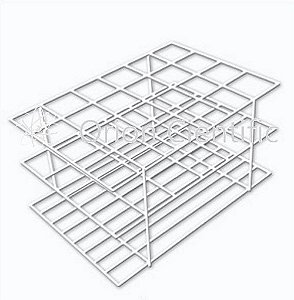 Estante Em Arame Com Pvc Para 24Tubos De 13Mm Ricilab