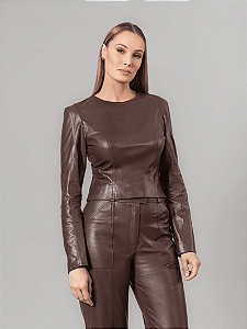 Blusa Couro Legítimo - Duda