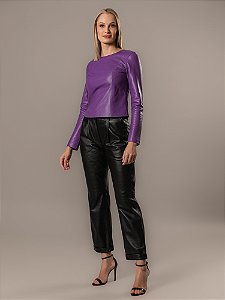 Blusa Couro Legítimo - Helena