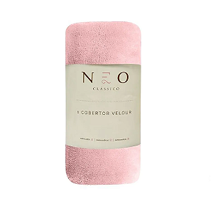 COBERTOR MANTA VELOUR 300G M2 CASAL 180X220 ROSE NEO CAMESA